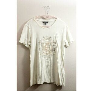 5/$15 MUST BUNDLE Ralph Lauren Cream Graphic T-Shirt